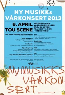 Poster for Ny Musikk Stavanger's spring concert 2013